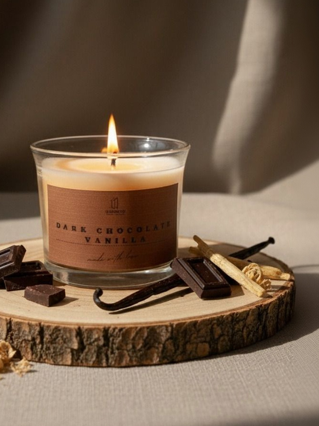 Eleven To Eleven Decor Brown & Cream-Coloured 1 pieces Jar Candle