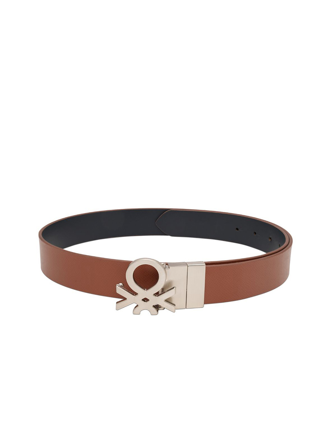 United Colors of Benetton Raleigh Men Textured Leather Reversible Belt