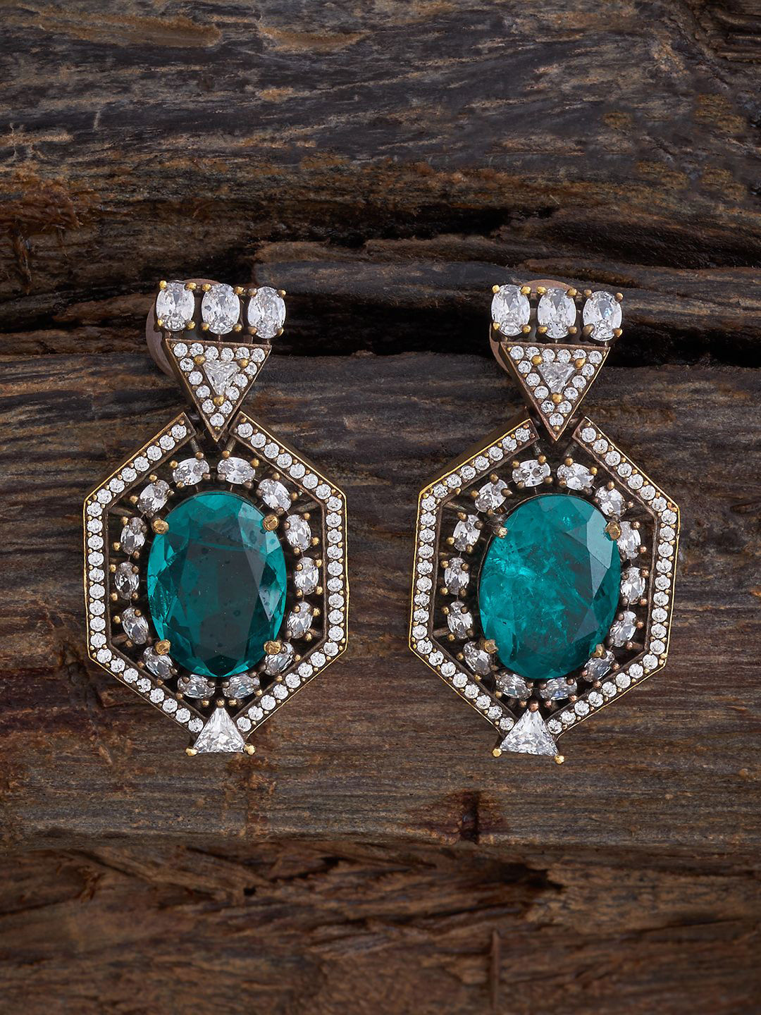 Kushal's Fashion Jewellery Mint Rhodium-Plated Zircon-Embellished Bridal Jewellery Set