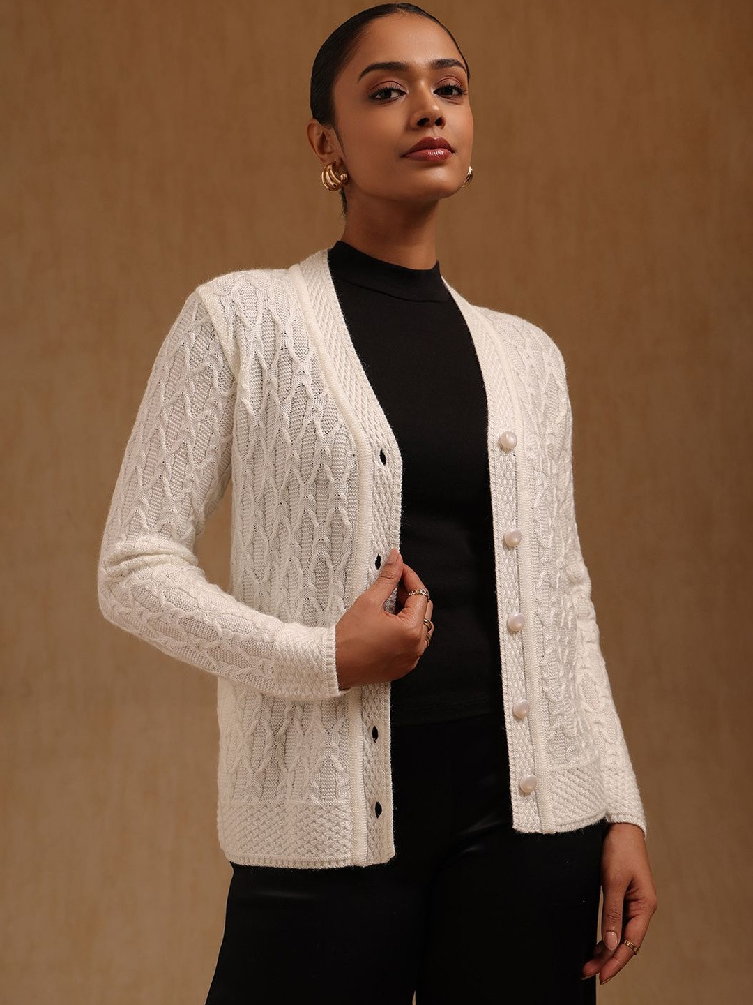 Soch Women Cable Knit Cardigan