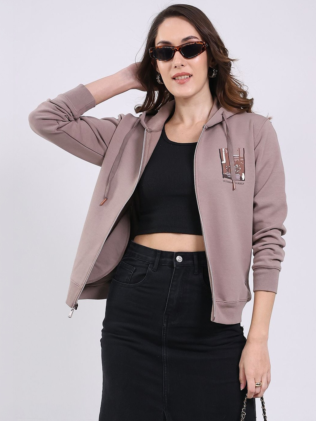 Monte Carlo Women Printed Hooded Sweatshirt