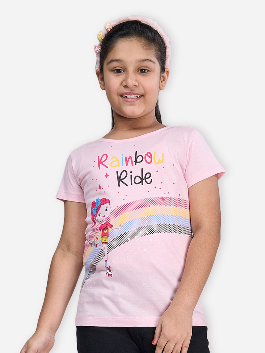 ZUNIORS SSC Kids-Unisex Pink Cotton Printed Tshirts