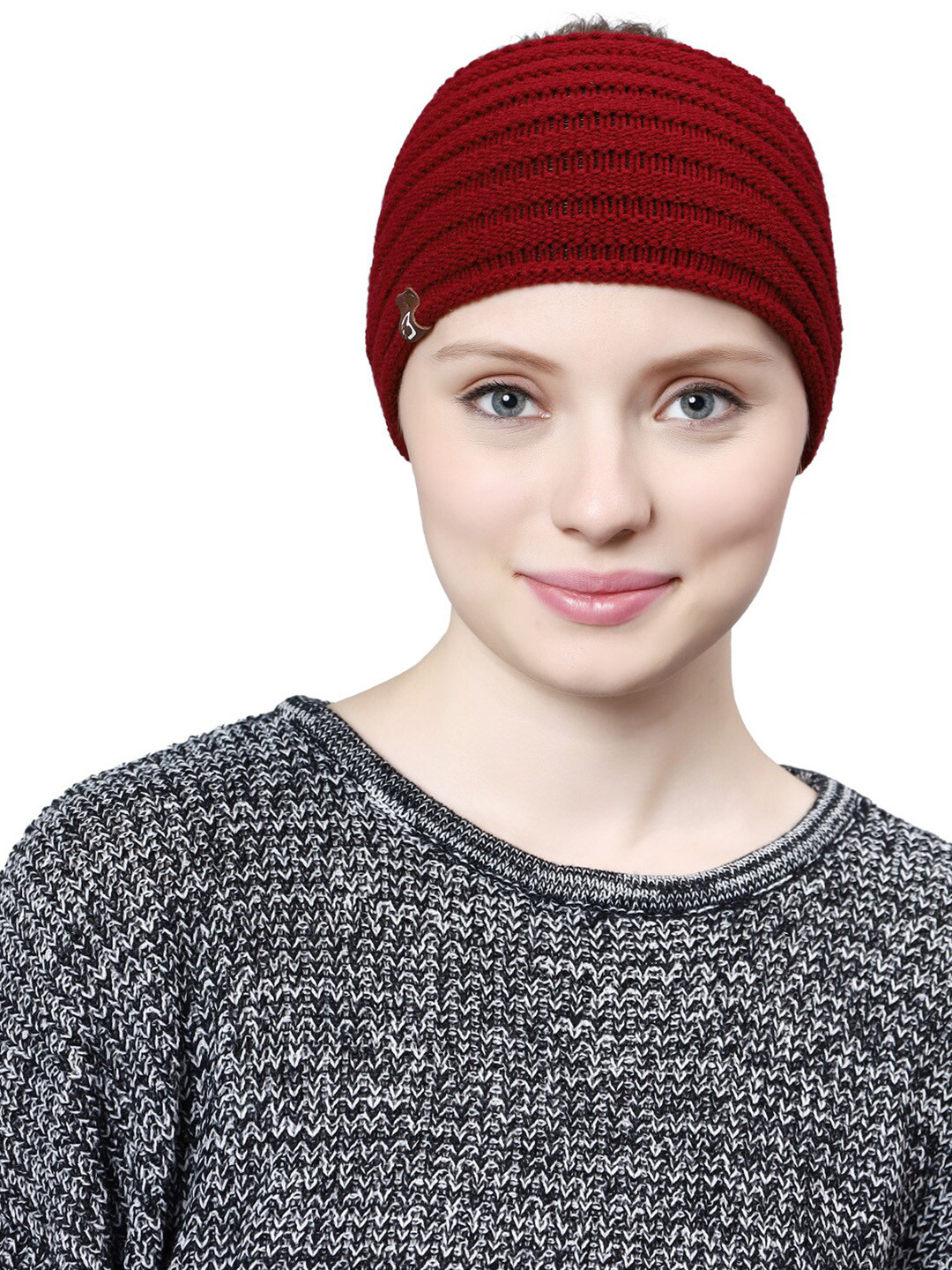 Bharatasya Winter Rib Knitted Earwarmer Headband