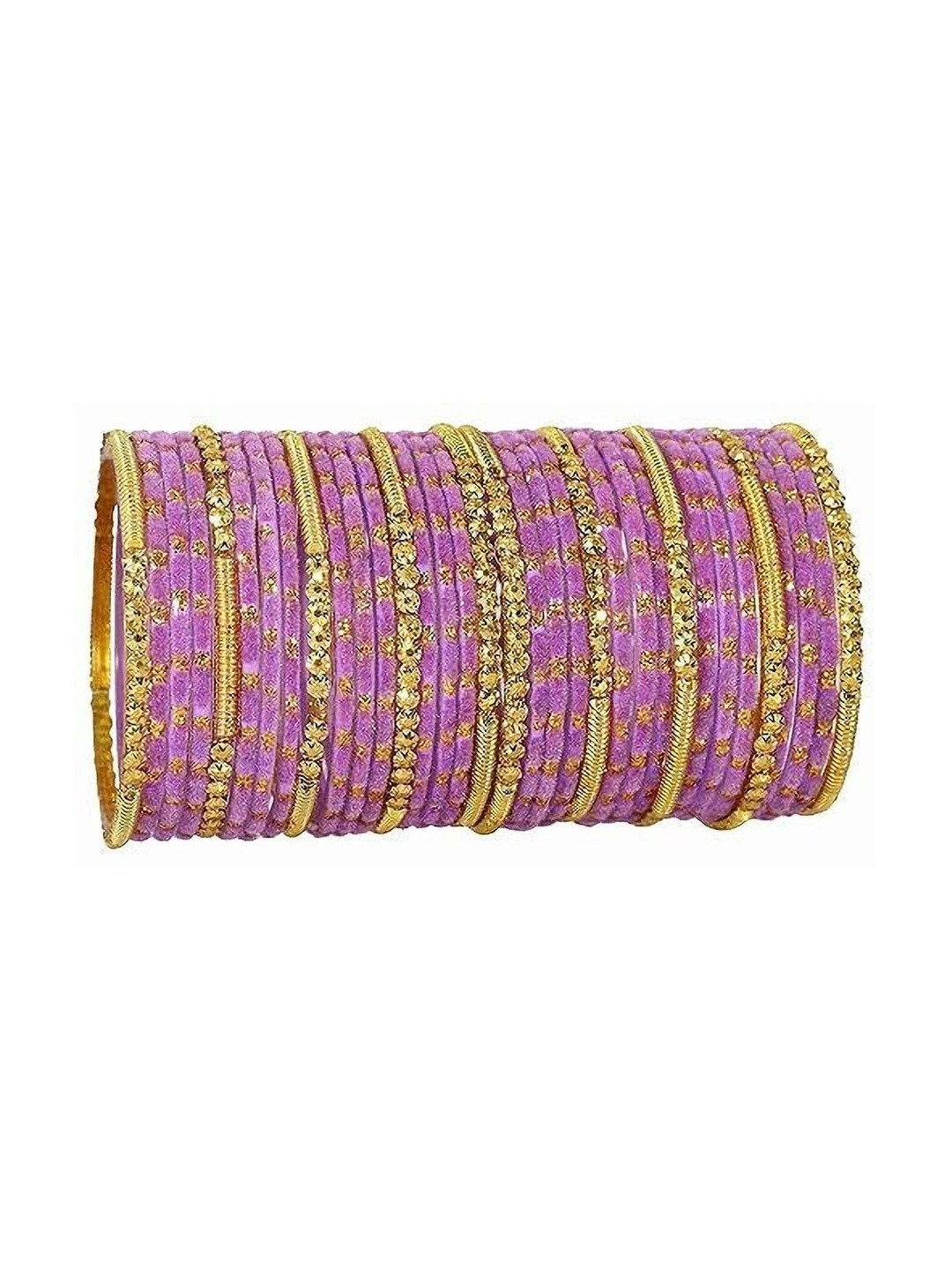 SHRASHTI Set Of 34cGlass Artificial Stones & Beads Bangle
