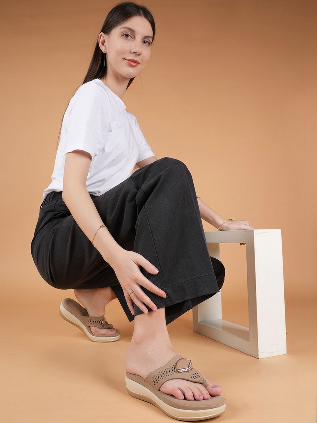 Mast & Harbour T-Strap Laser Cuts Flats