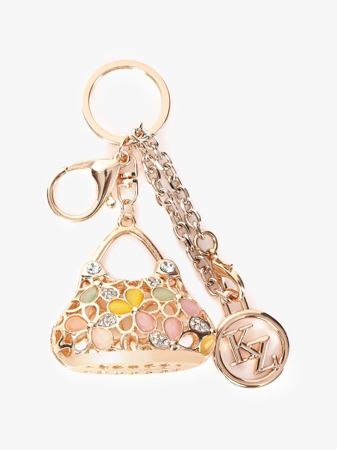 Kazo Dols Stone-Studded Bag Charm with Lobster Closure