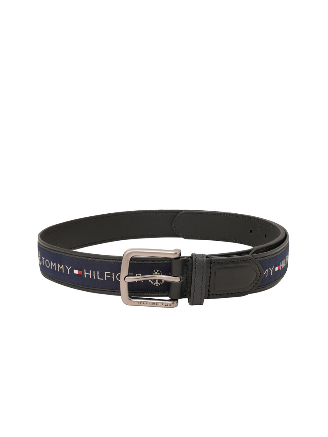 Tommy Hilfiger Men Brand Logo Printed Leather Belt
