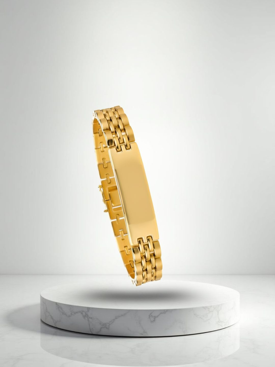 Jewelry Miguel Men Antique Gold-Plated Kada Bracelet