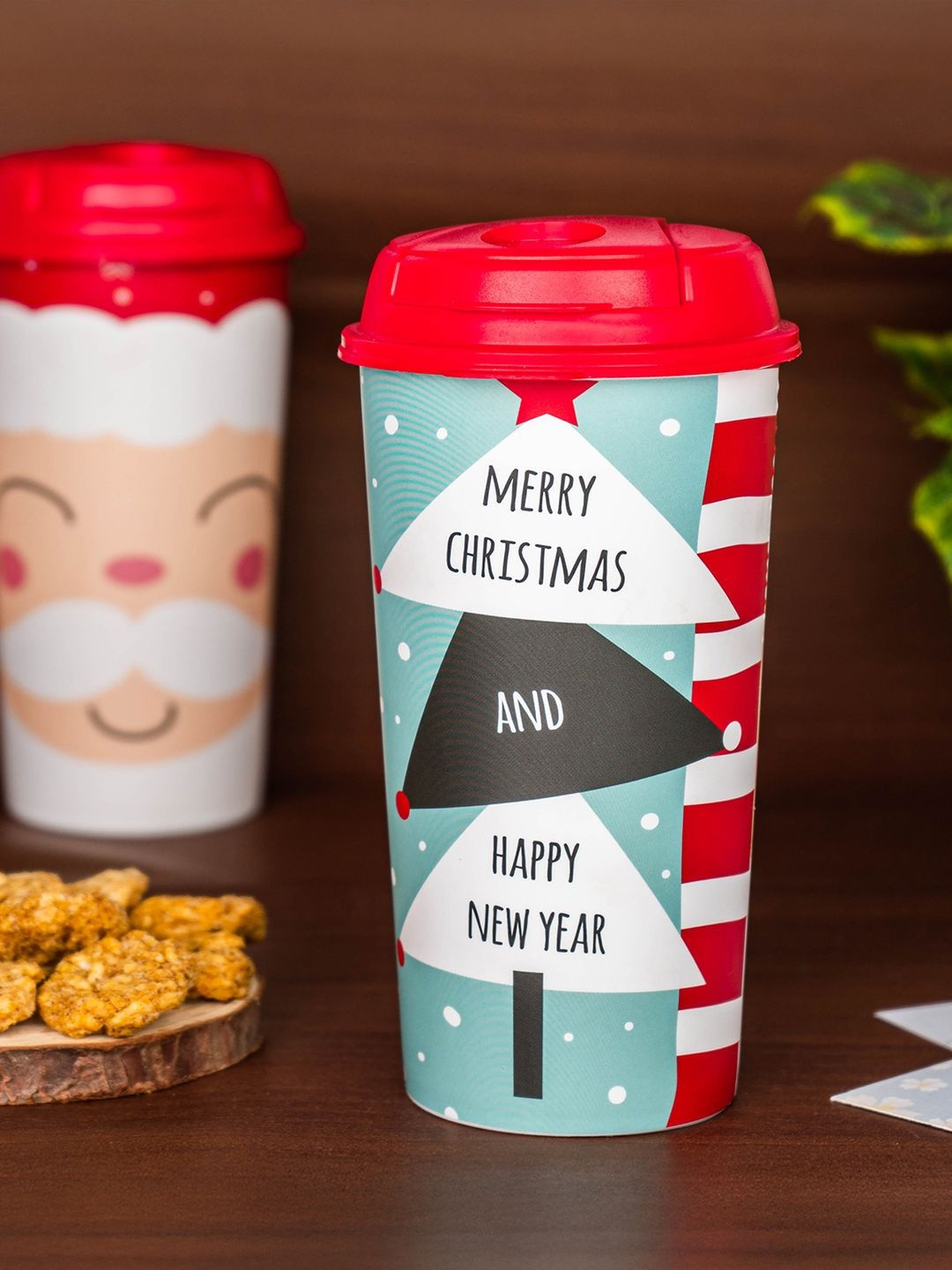 The Zappy Box Red & Green Christmas BPA Free Sipper Water Bottle