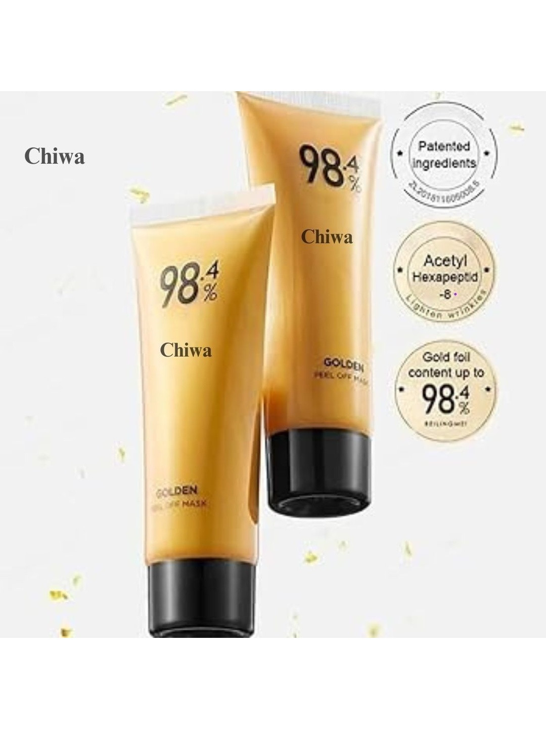 CHIWA Set Of 3 Golden Peel Off Mask With Brush- 120 ml Each