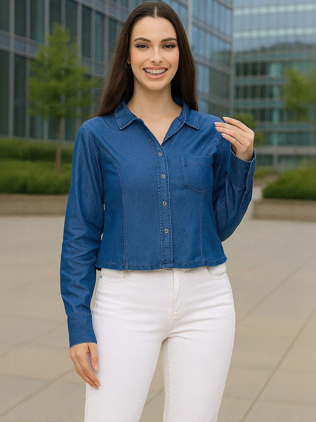DressBerry Women Classic Denim Shirt