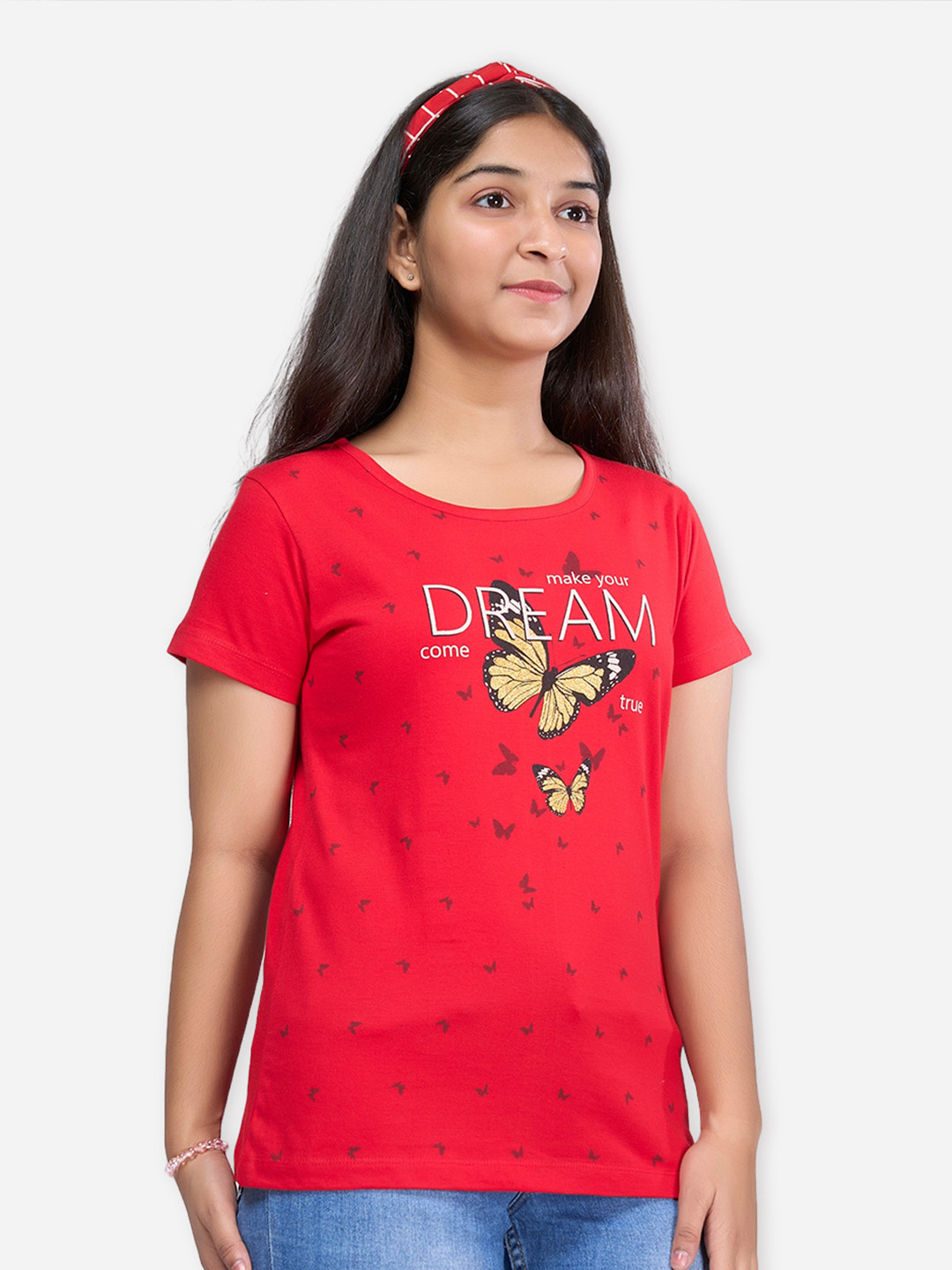 ZUNIORS SSC Kids-Unisex Red Cotton Printed Tshirts