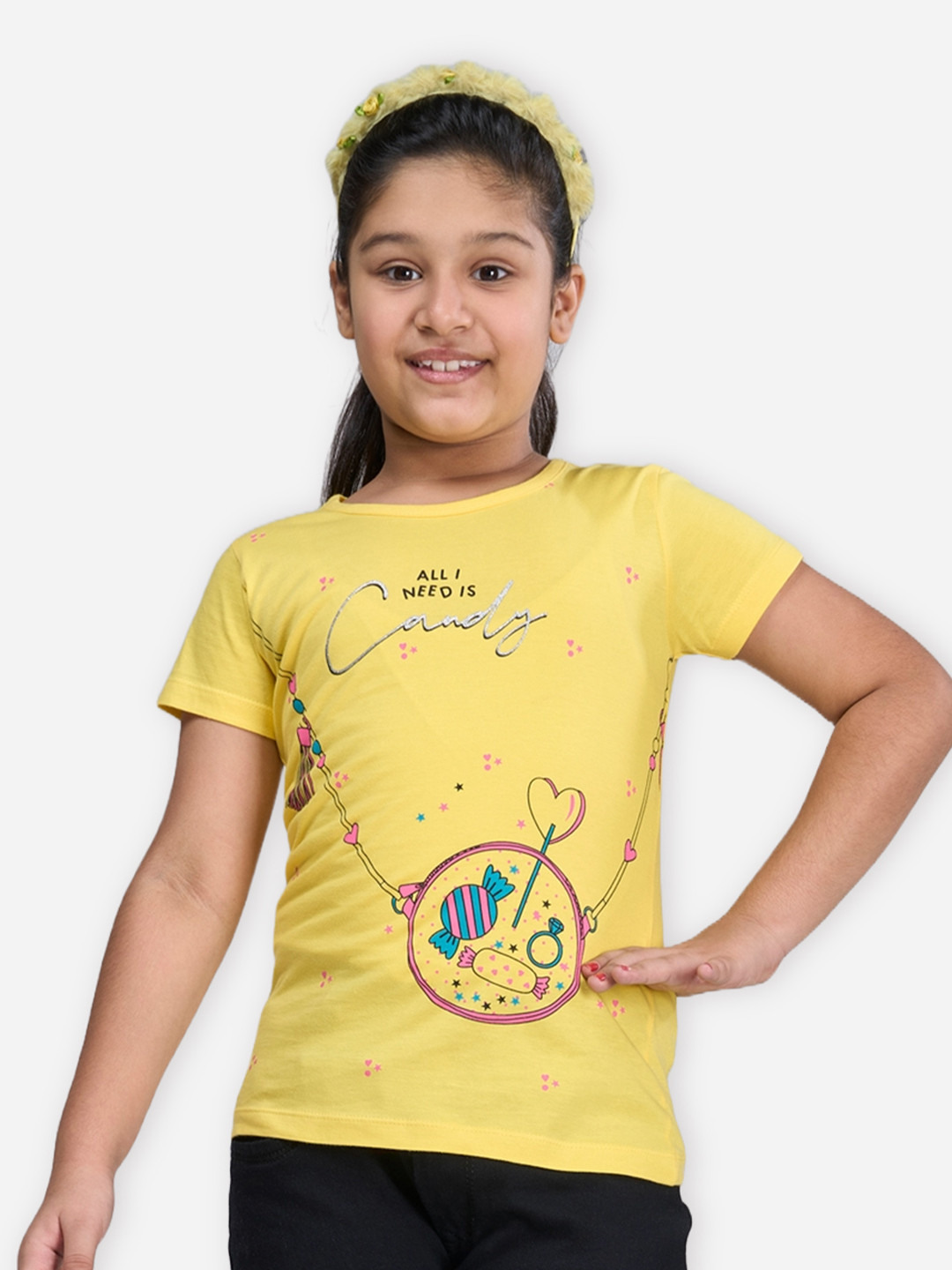 ZUNIORS SSC Kids-Unisex Yellow Cotton Printed Tshirts