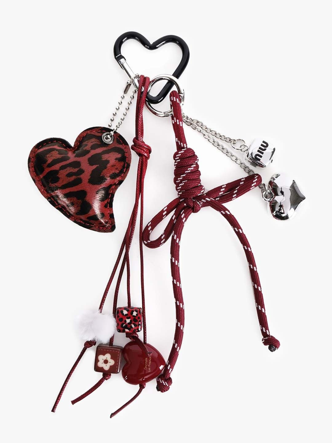Kazo Heart & Bow Bag Charm with Lobster Closure