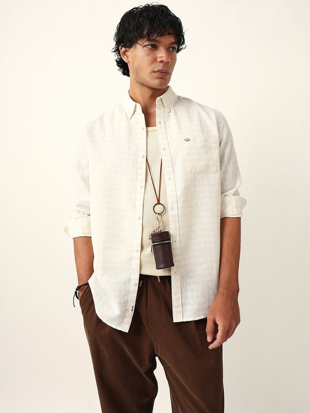 THE BEAR HOUSE Men Slim Fit Checked Casual Shirt