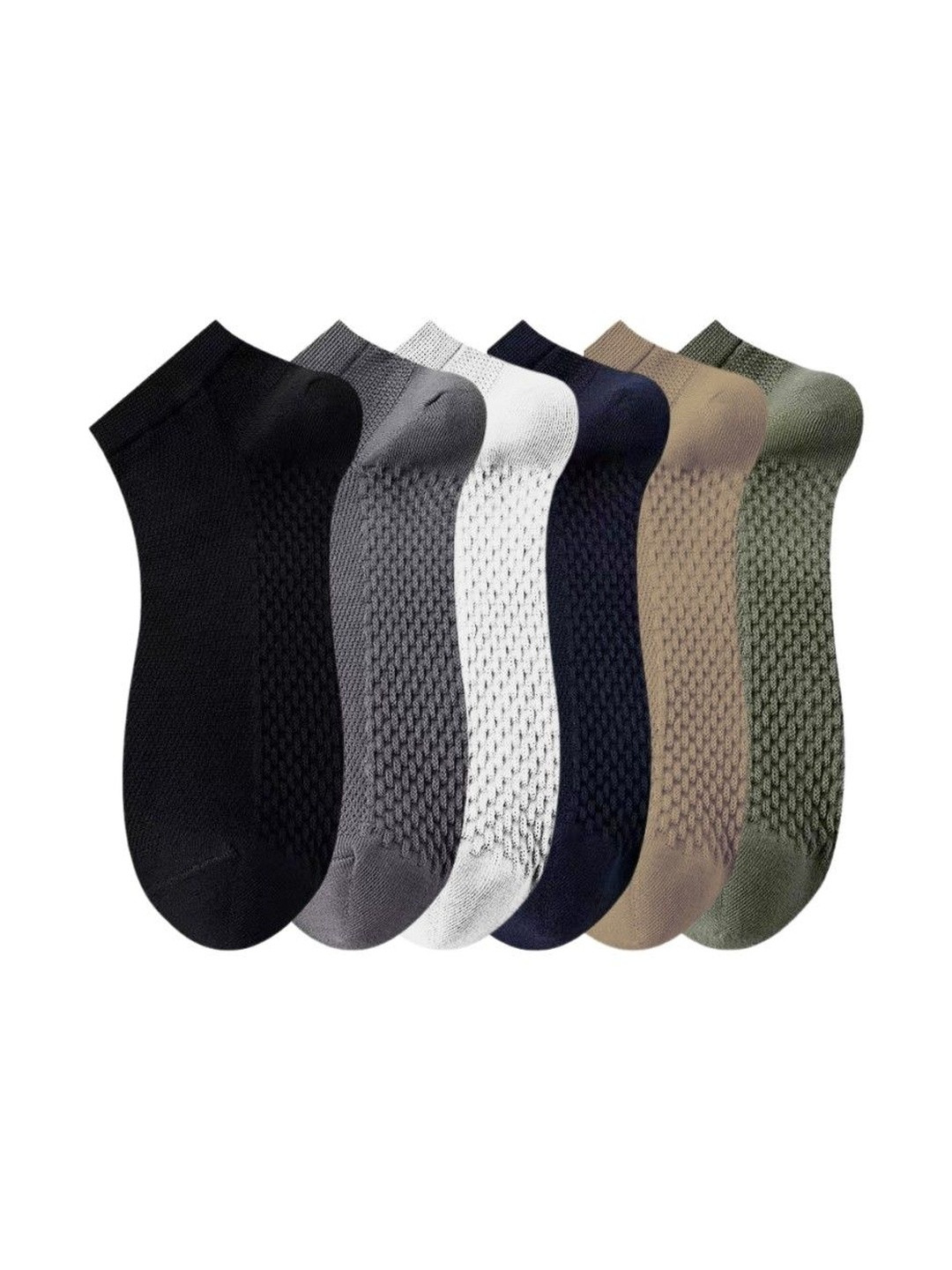 The Tie Hub Pack Of 6 Pure Cotton Ankle-Length Socks