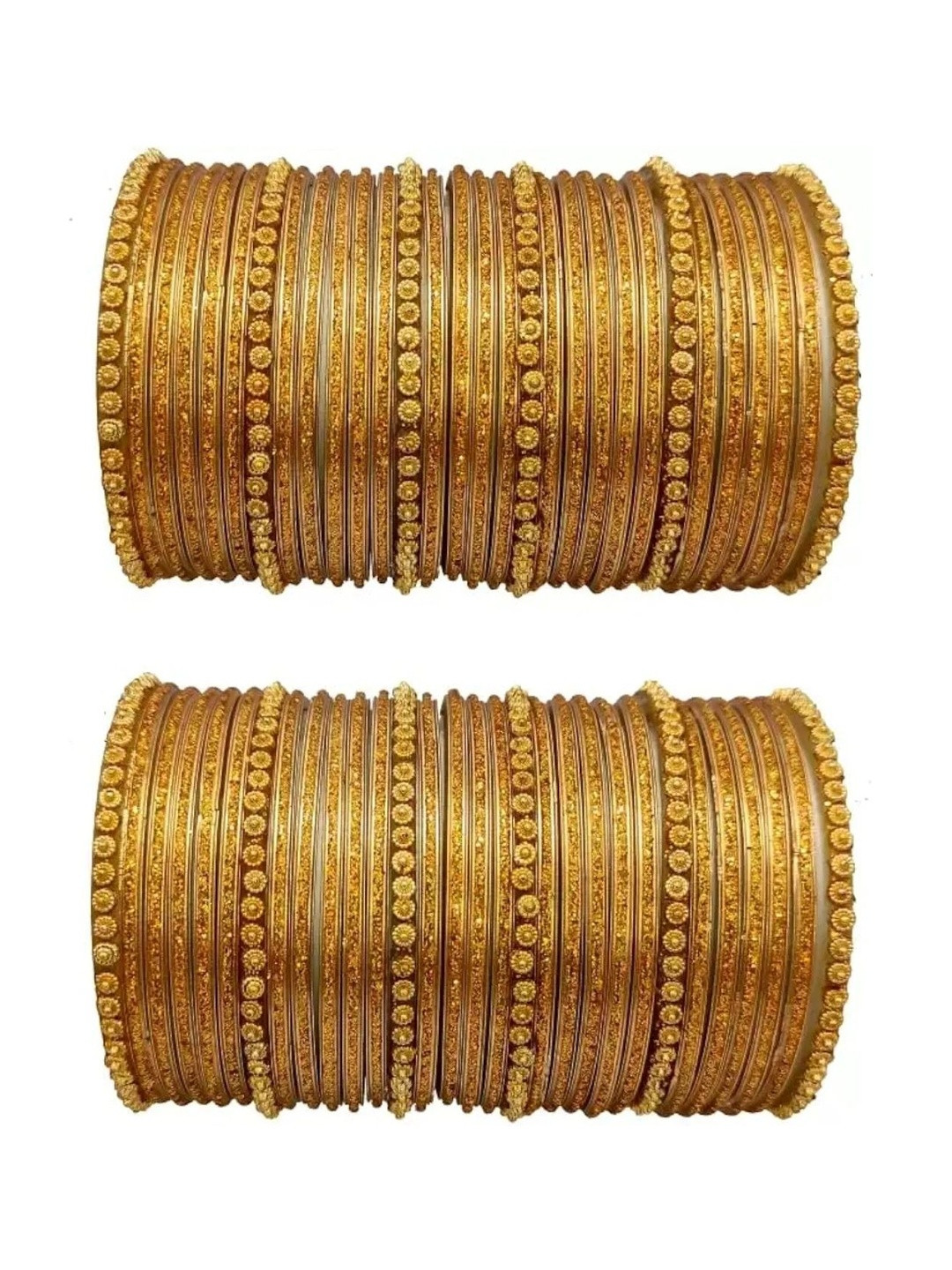 THE BLAZZE Set Of 62 Artificial Stones Studded Glass Bangles