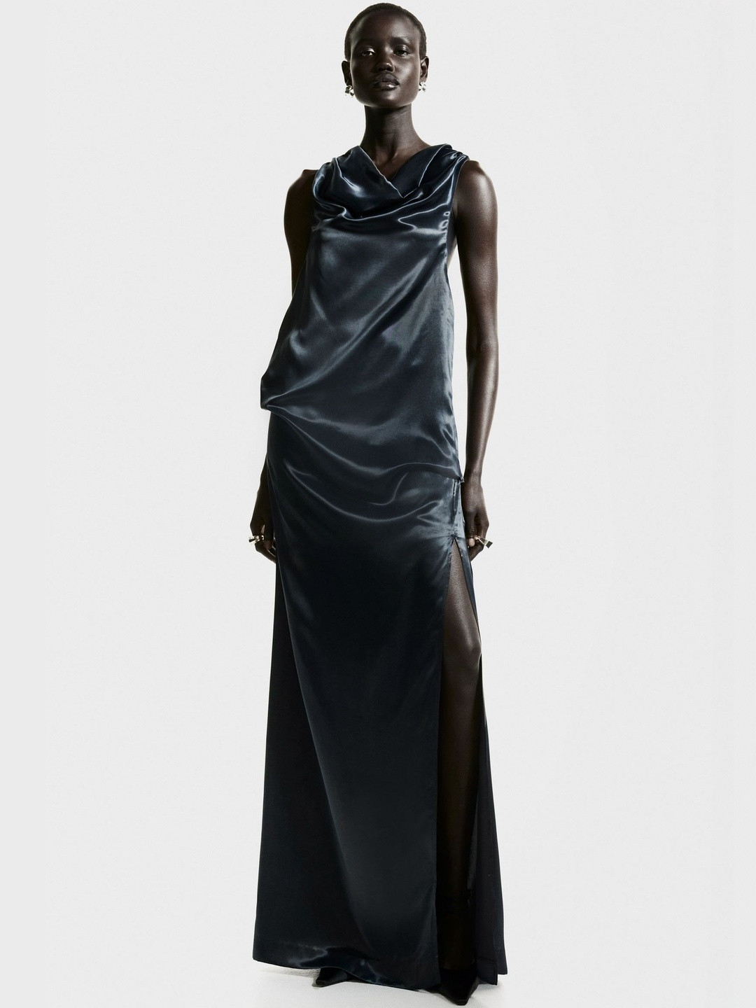 H&M Halter Neck Satin Dress
