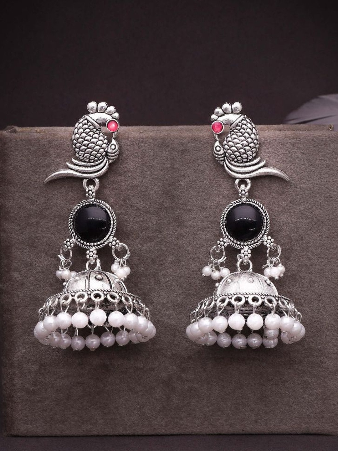 Tipsy closet Peacock Shaped Drop Earrings