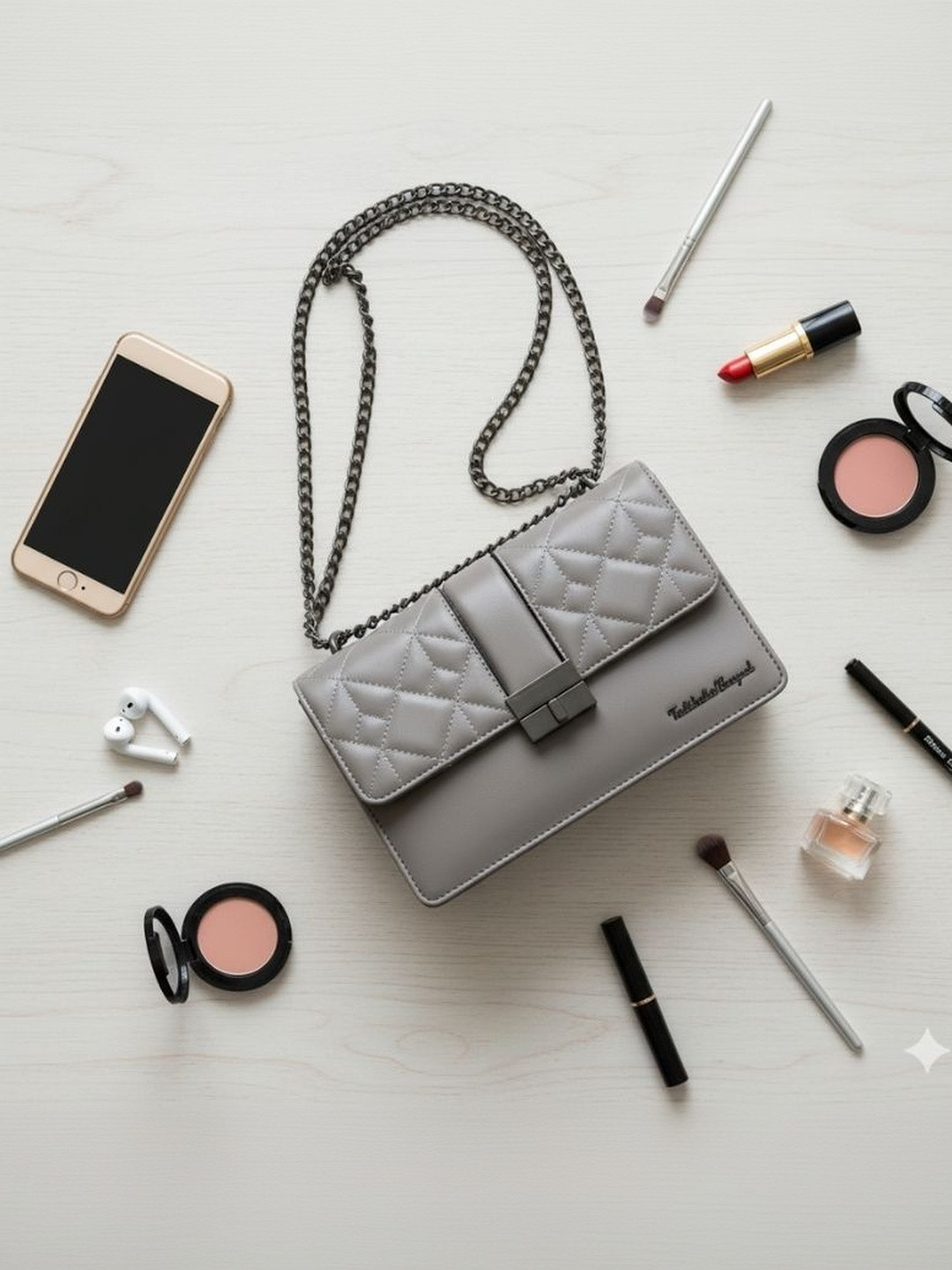 Textile and Beyond Textured Quilted Sling Bag