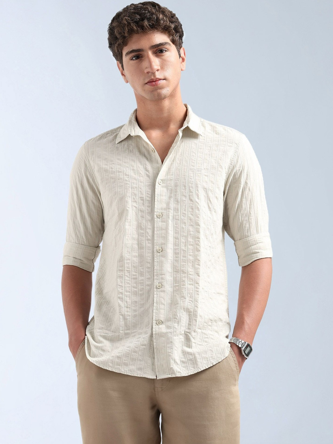 Flying Machine Men Slim Fit Casual Shirt