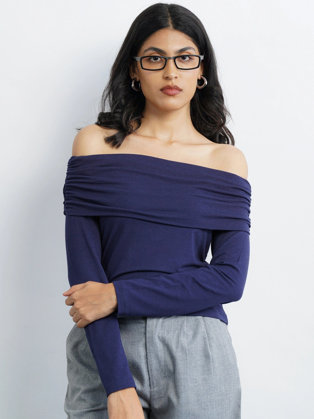 COVE AND LANE Off-Shoulder Top