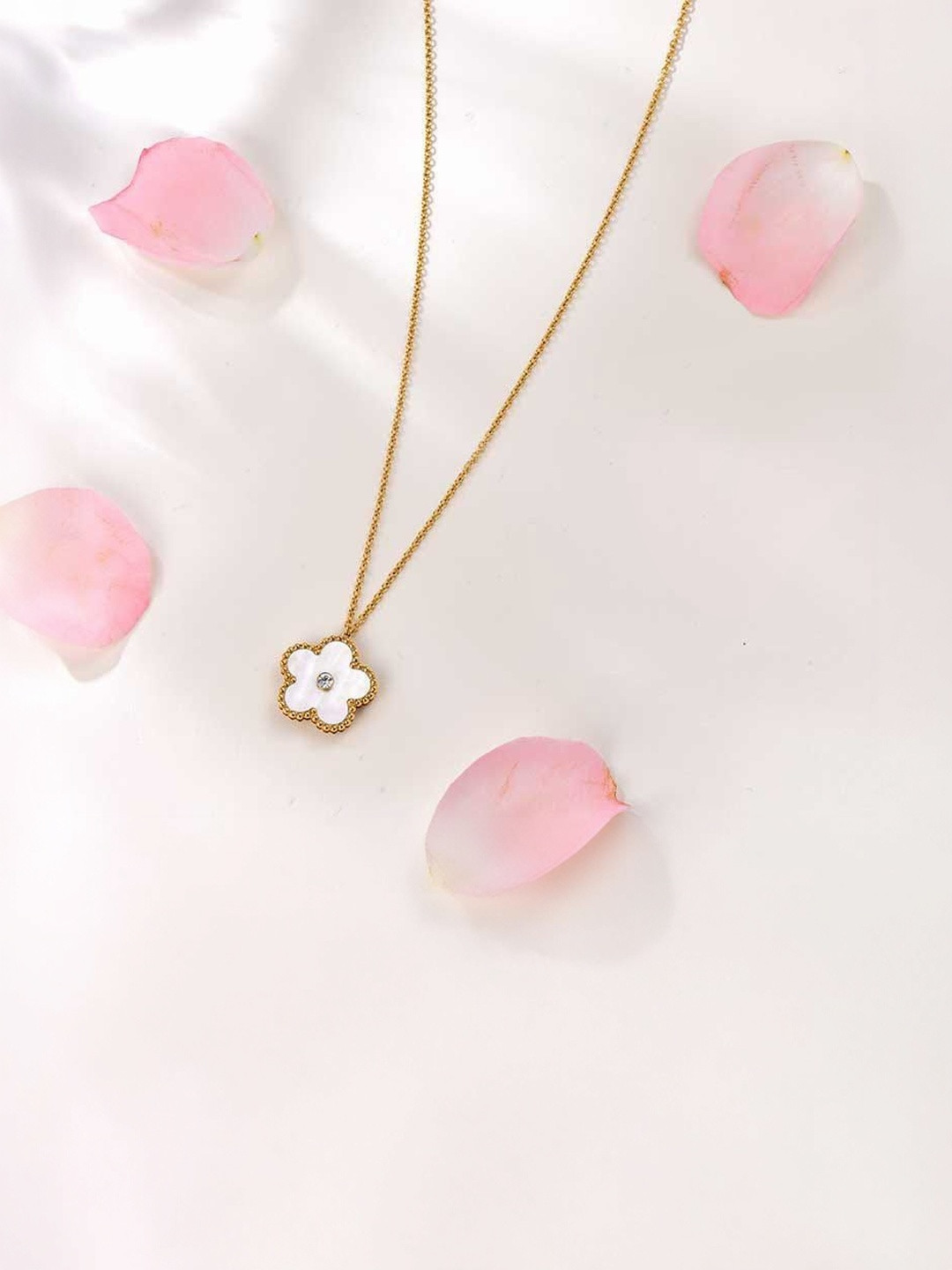 SZN Gold-Plated Floral Necklace