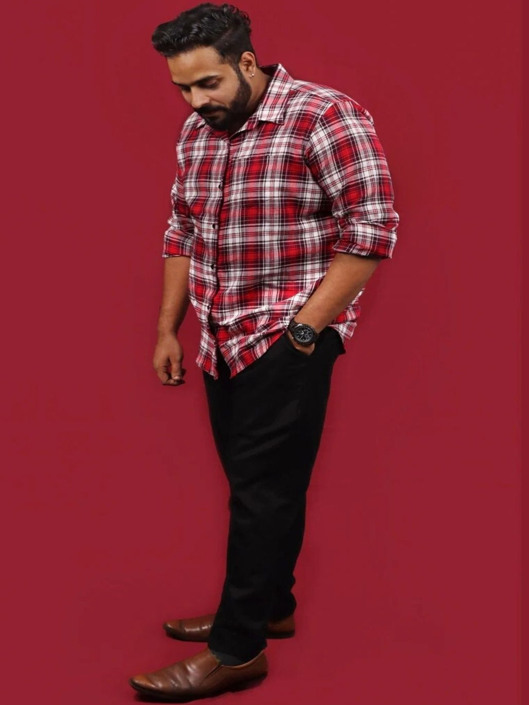 DISHA CREATIONZ Men Tartan Checks Checked Casual Shirt