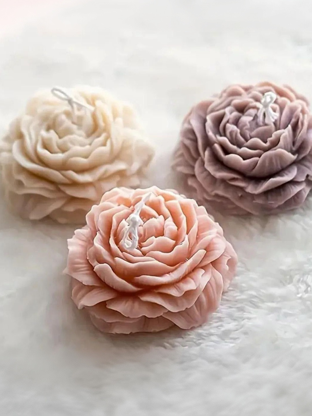 Dainty Little Shop Peach-Coloured & Pink 1 pieces Core Candle