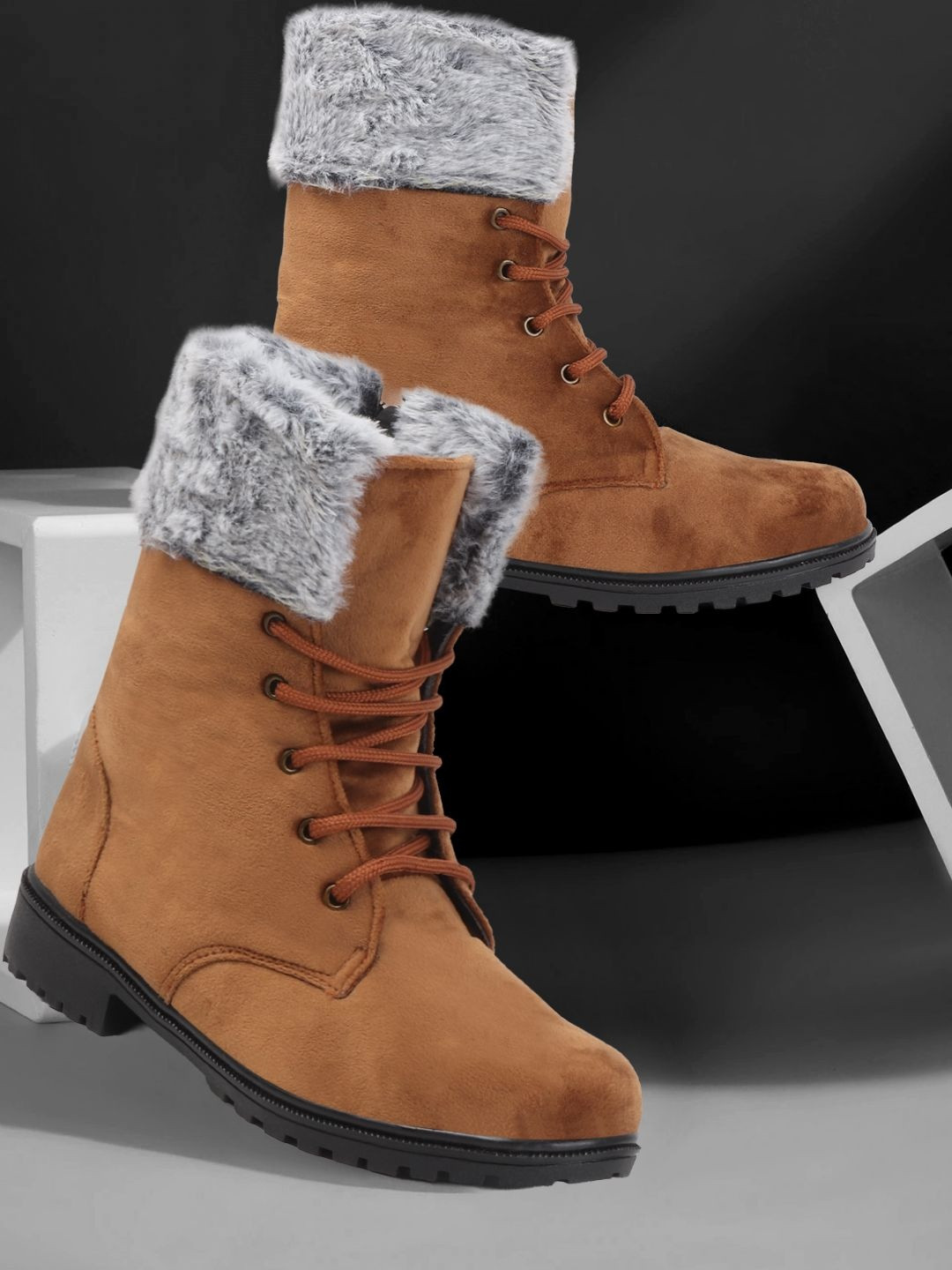 Denill Women Laced Up Winter  Boots