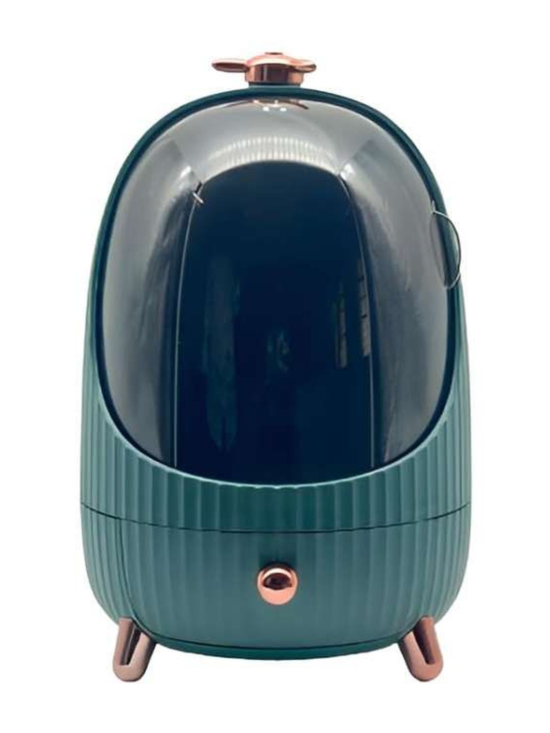 NOSCOMP Green with Rose Gold Penguin Shaped Regular Makeup Organiser with Drawer