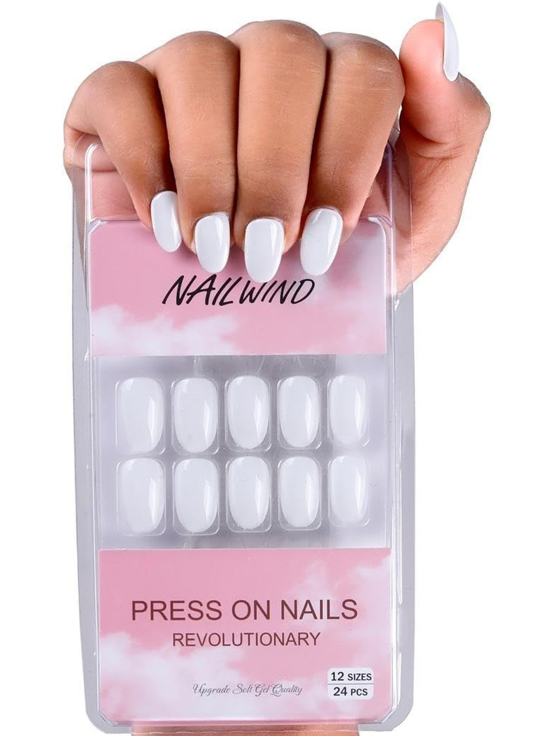 NAILWIND Set Of 24 Press On Reusable Nails - V-1