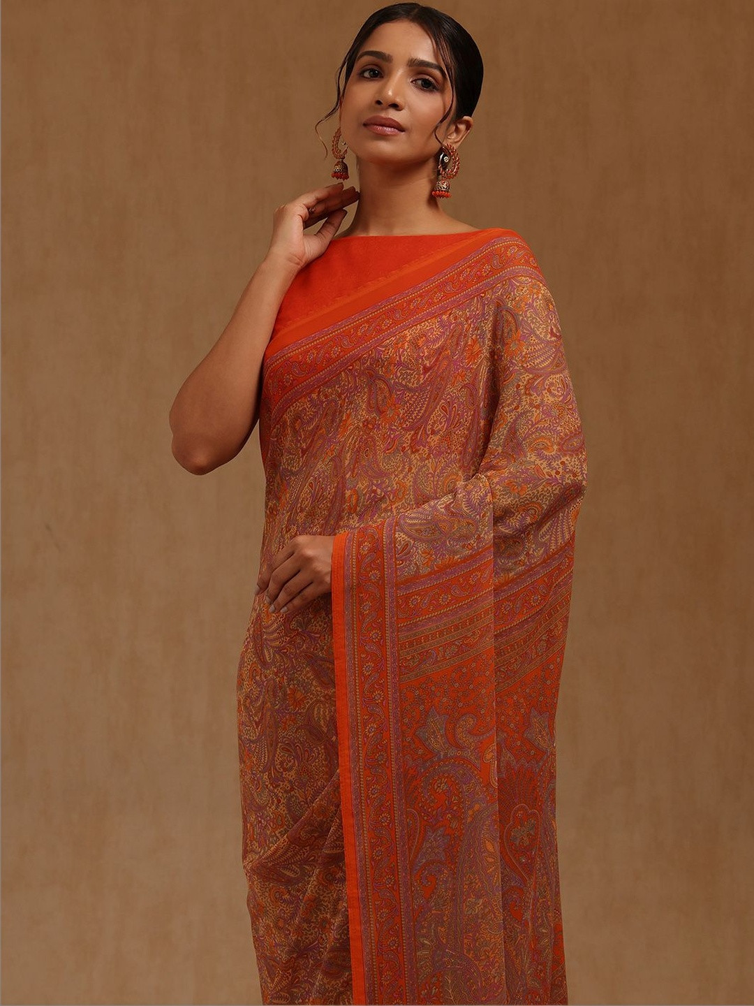 Soch Paisley Pure Georgette Designer Saree