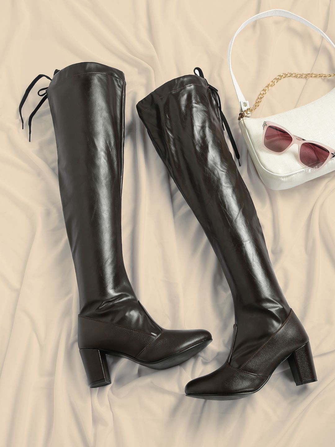 VALIOSAA Women Round Toe Slouchy Boots