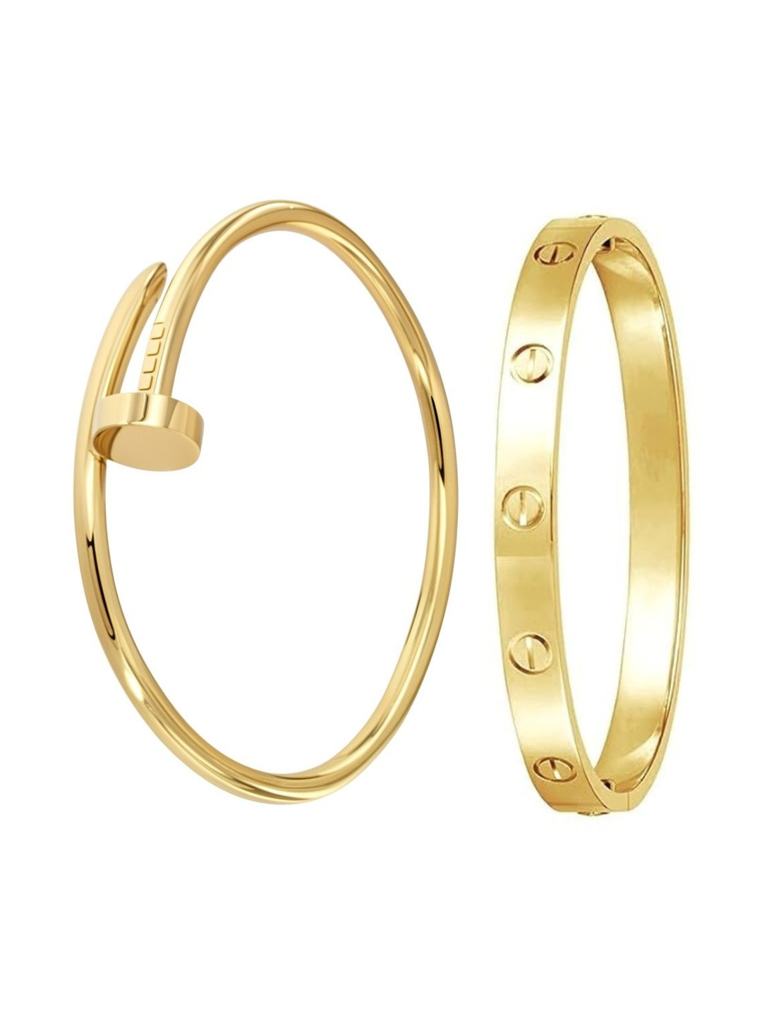 CLEO BE BOLD BE YOU Women 2 Gold-Plated Wraparound Bracelet
