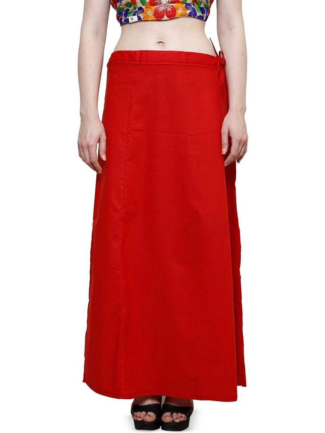 Guddan Red Cotton Saree Petticoat