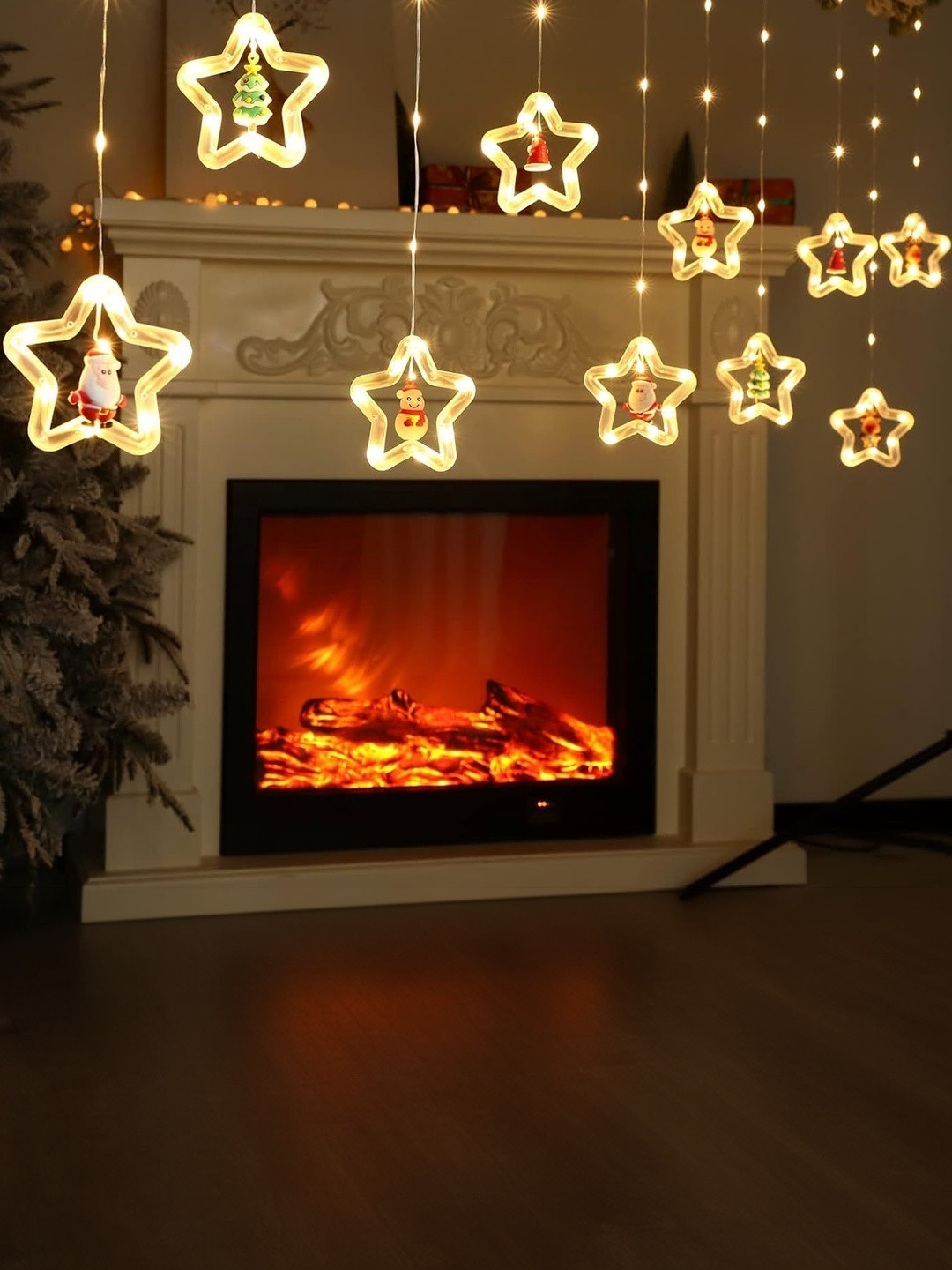 CraftVatika Warm-White Star-Shaped String Lights