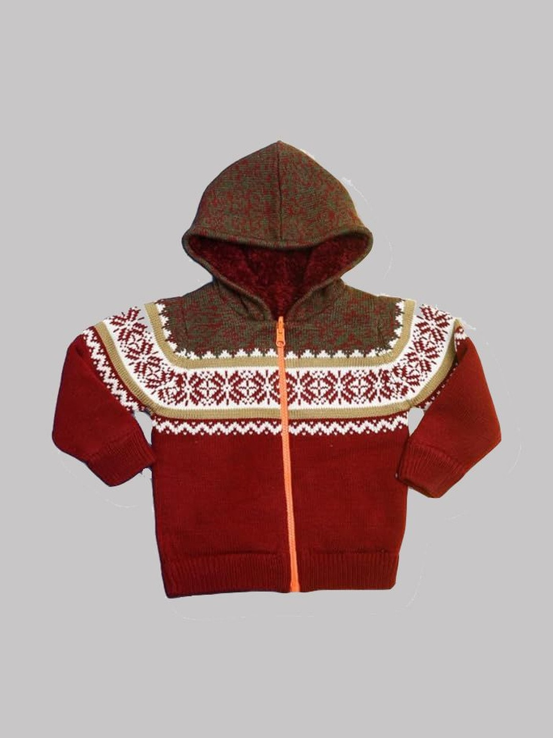 Yellow Apple Boys Fair Isle with Fuzzy Detail