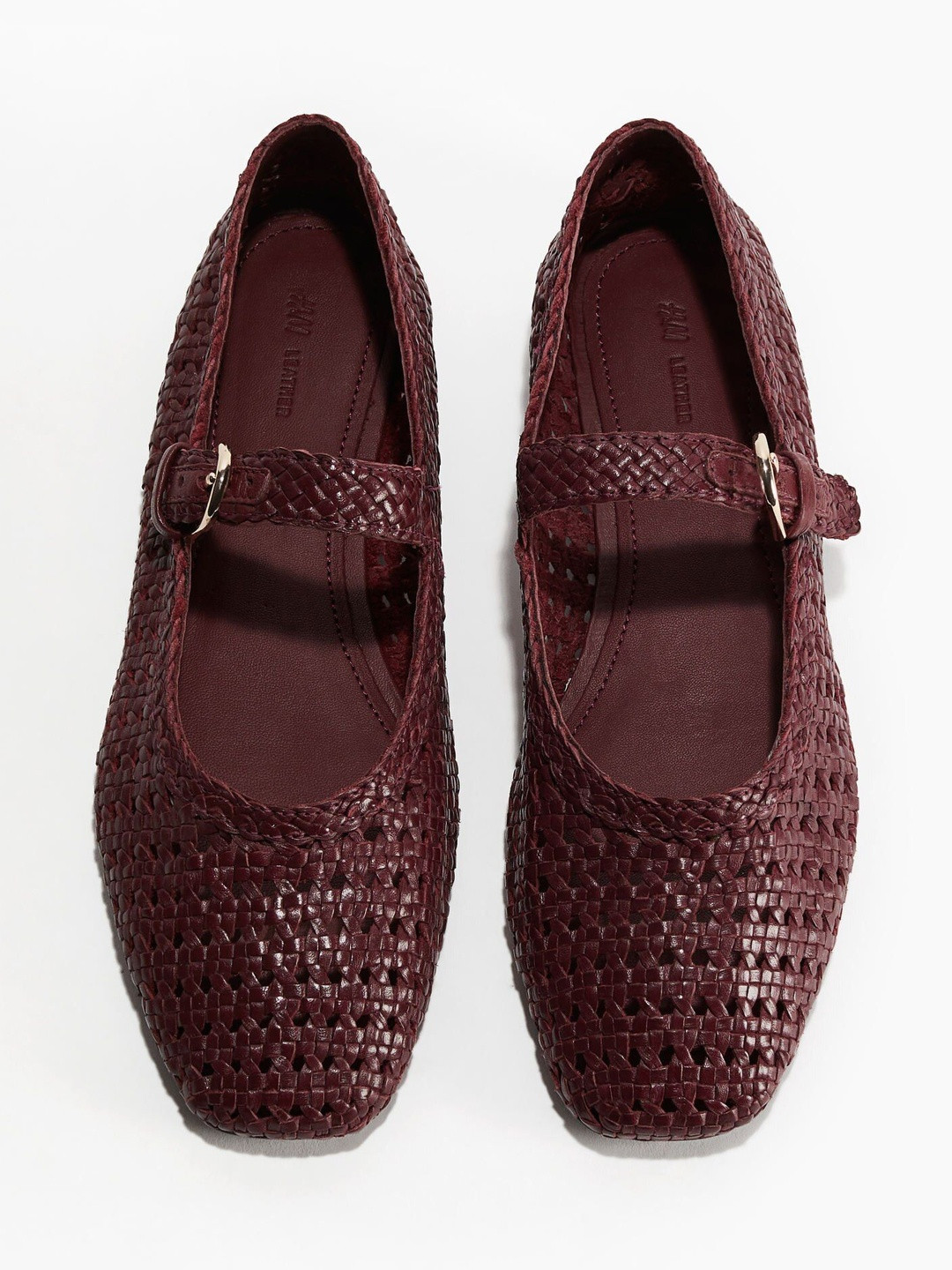 H&M Leather Mary Jane Ballet Pumps