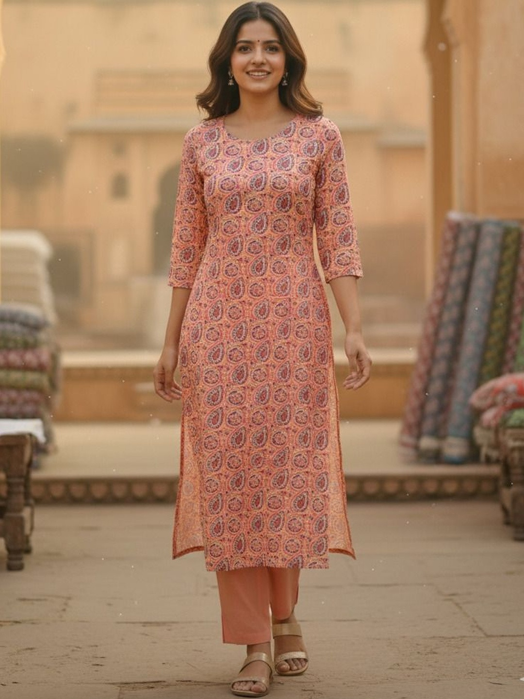 THE FAB FACTORY Paisley Printed Kurti