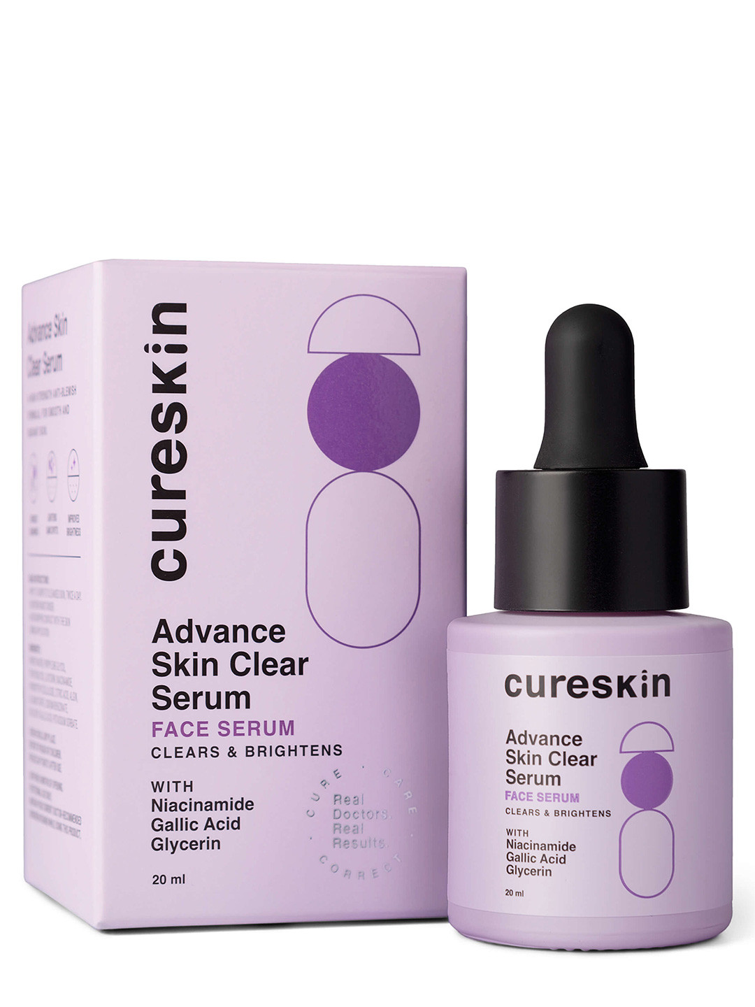 Cureskin Advance Skin Clear Face Serum With Niacinamide Gallic Acid Glycerin - 20 ml