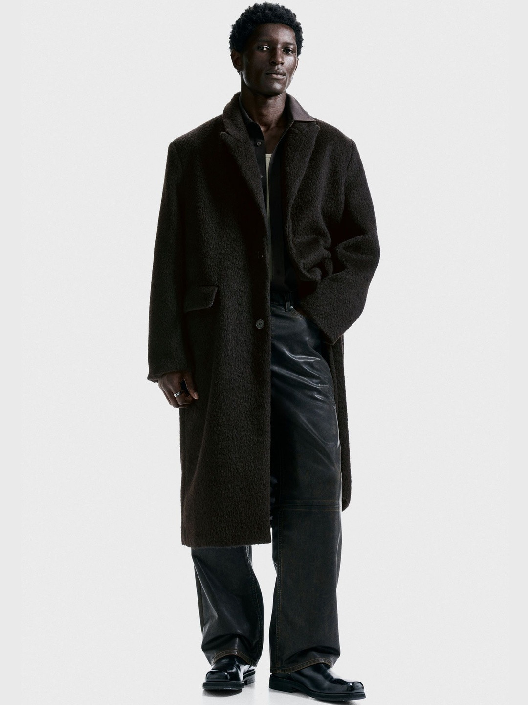 H&M Single-Breasted Wool-Blend Coat