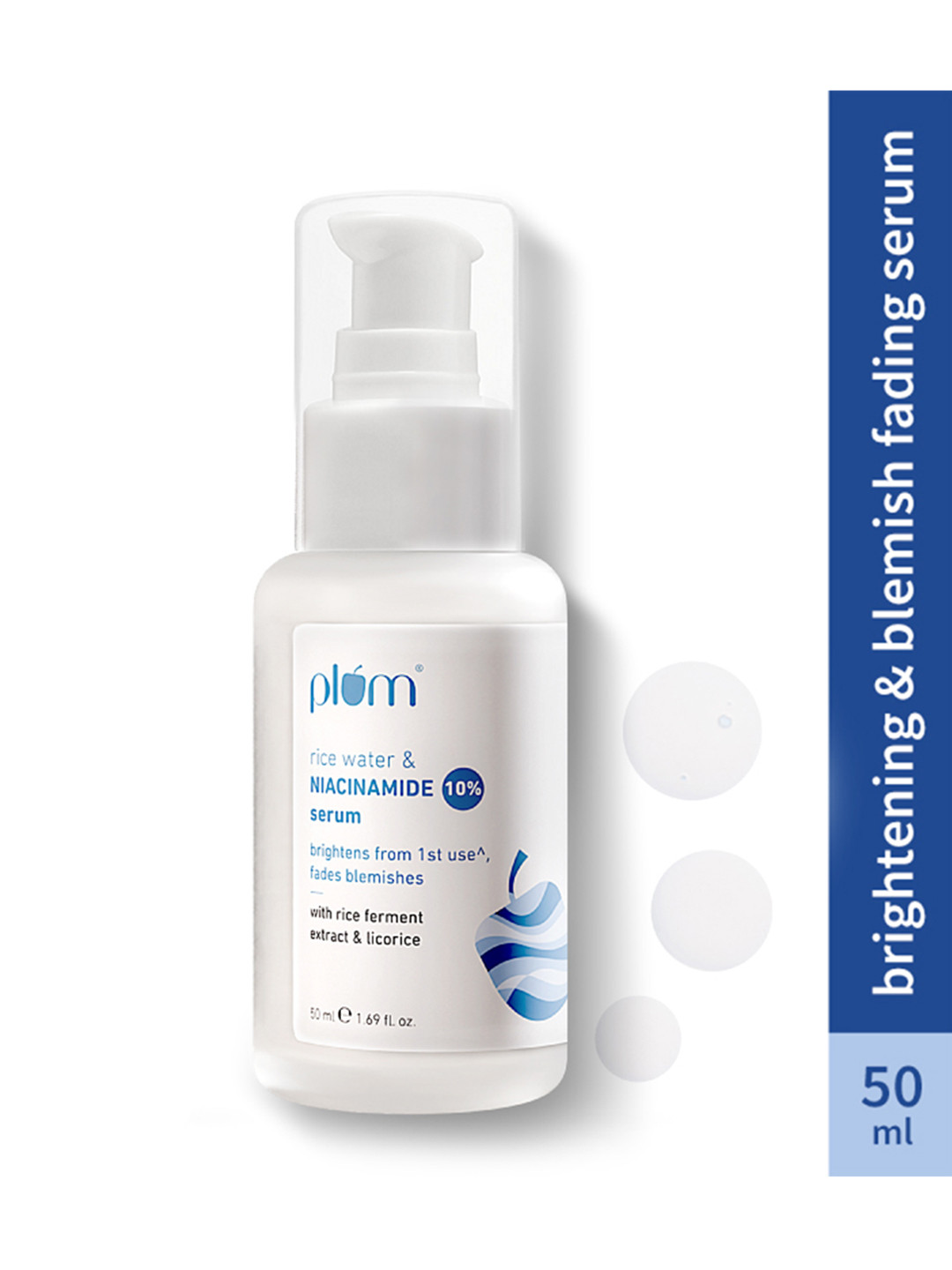 Plum 10% Niacinamide Brightening Face Serum With Rice Ferment Extract & Licorice - 50ml