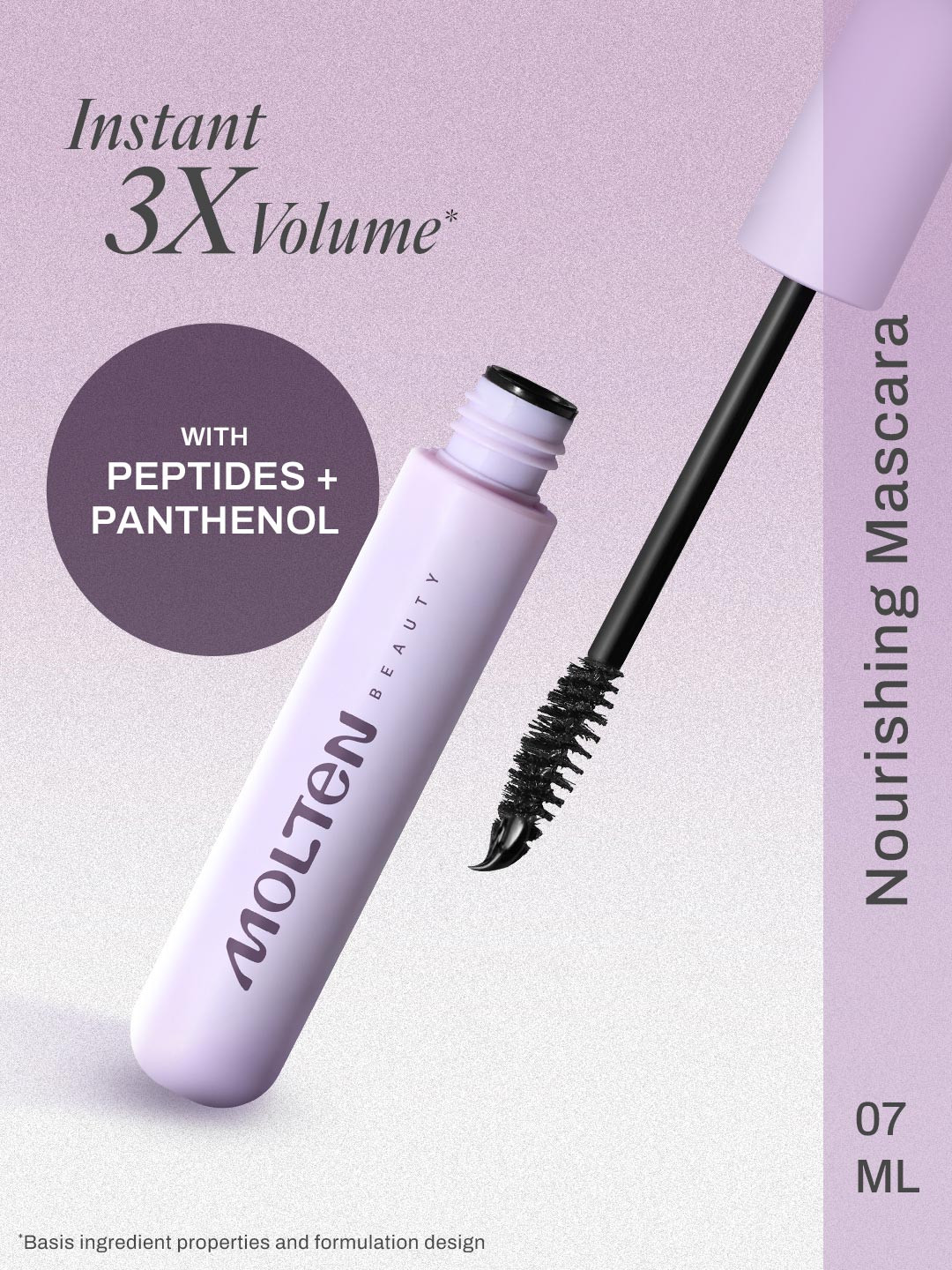 Molten Beauty Plump Lift Nourishing Mascara With Peptides - 7 ml - Black Ember 01