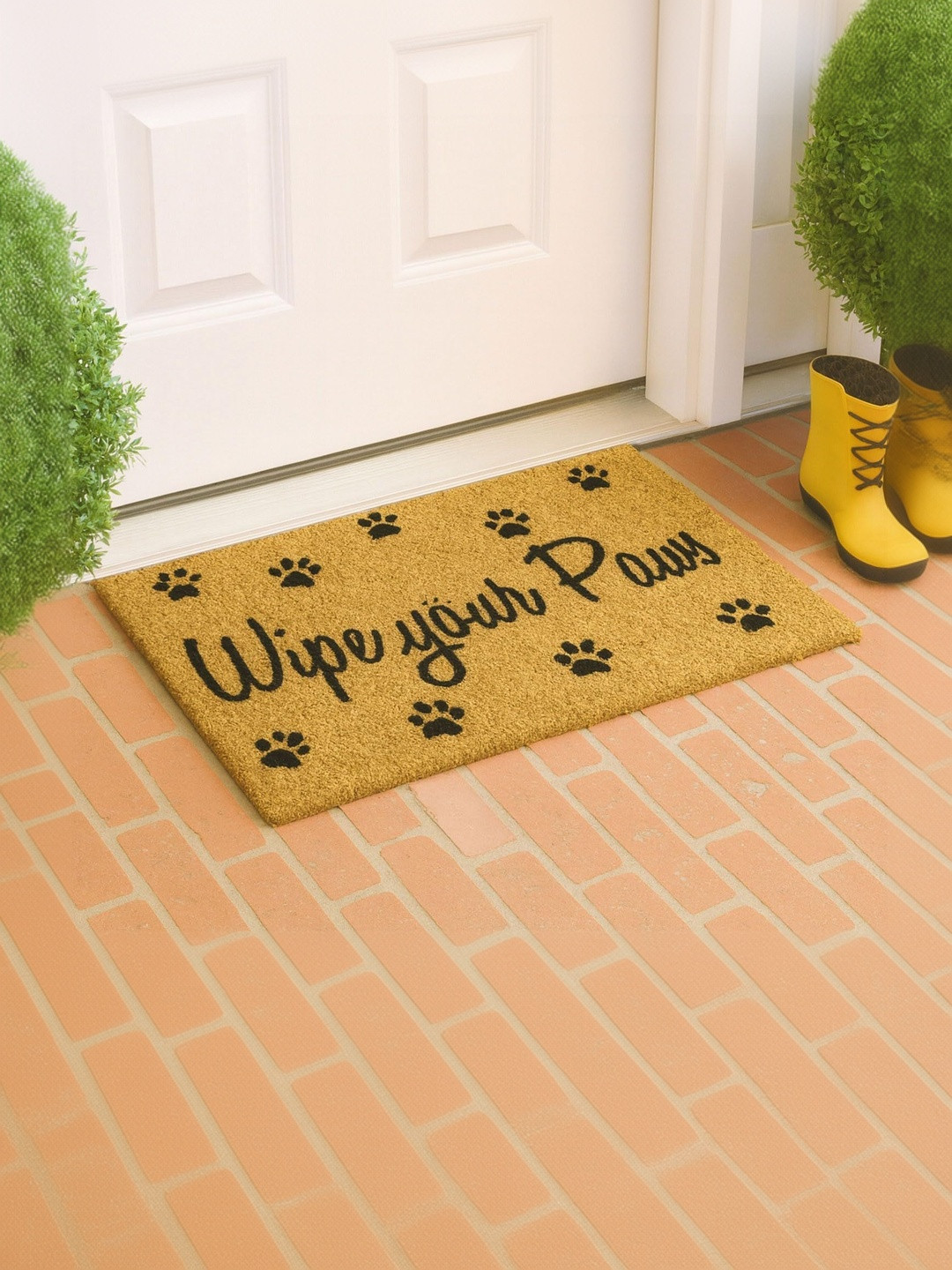 LUXEHOME INTERNATIONAL Printed Coir Anti-Skid Doormats