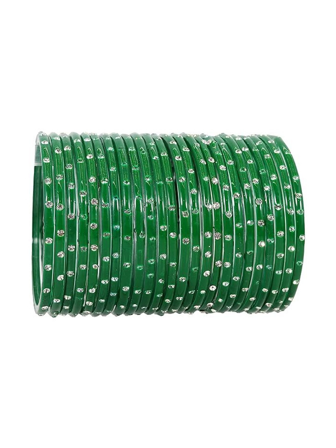 SD Star Green Glass Artificial Stones & Beads Bangle