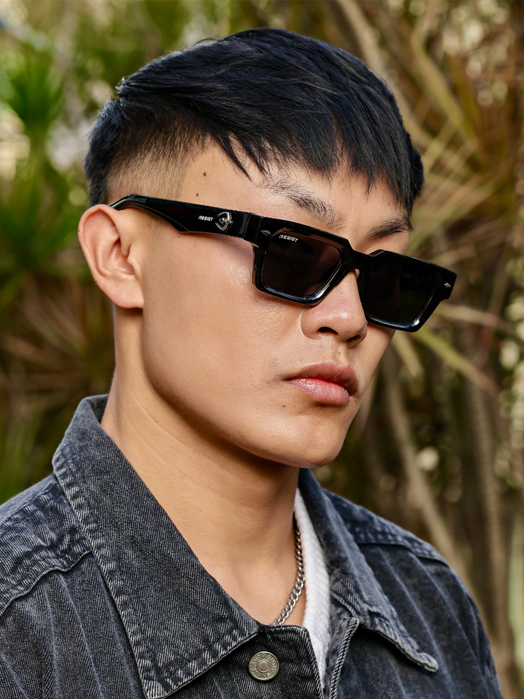 RESIST EYEWEAR Unisex  Square UV Protected Lens Sunglasses DEFENDER BLACK BLACK