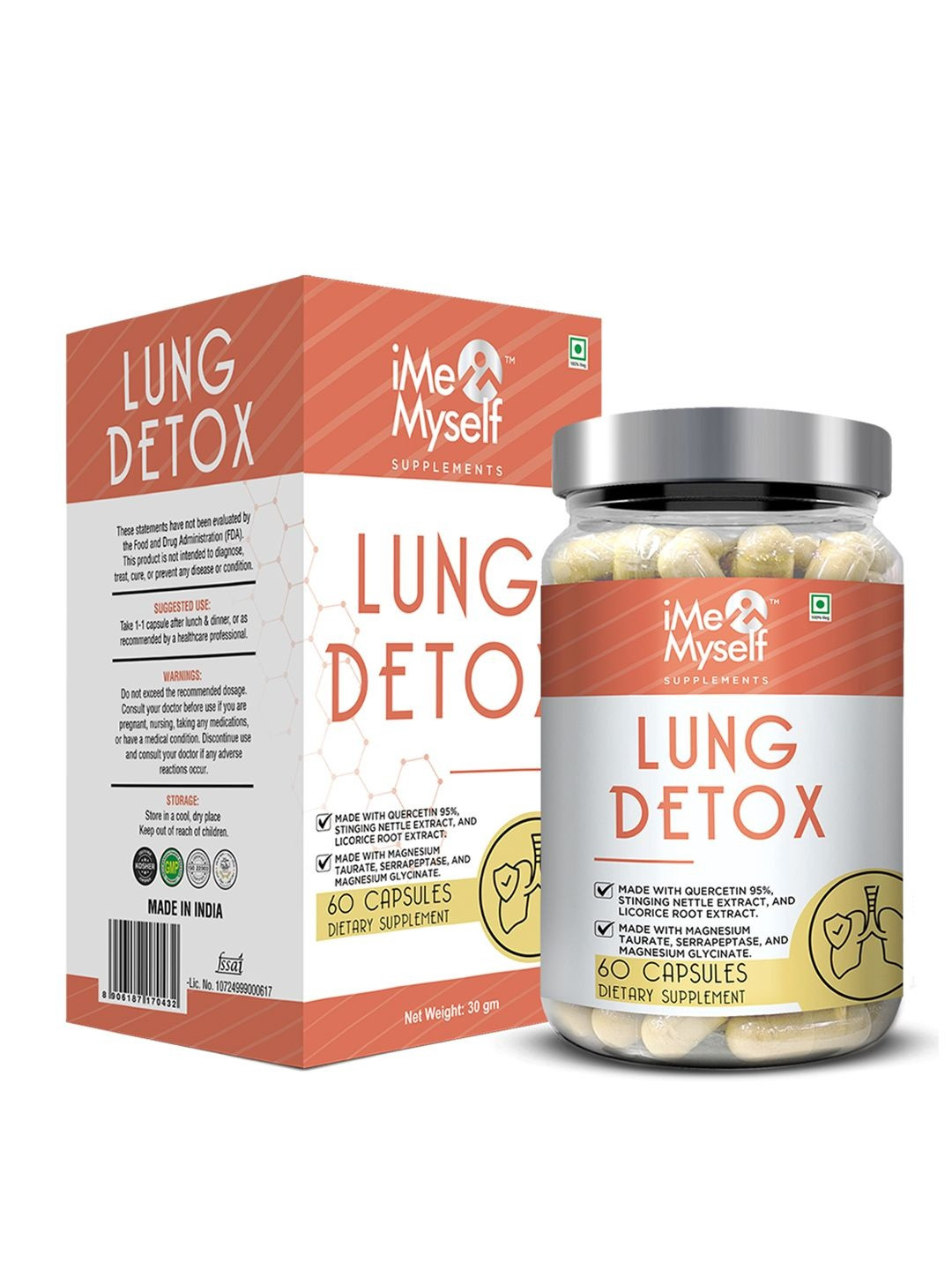 IMEMYSELF SUPPLEMENTS Lung Detox Capsules - 60 Capsules