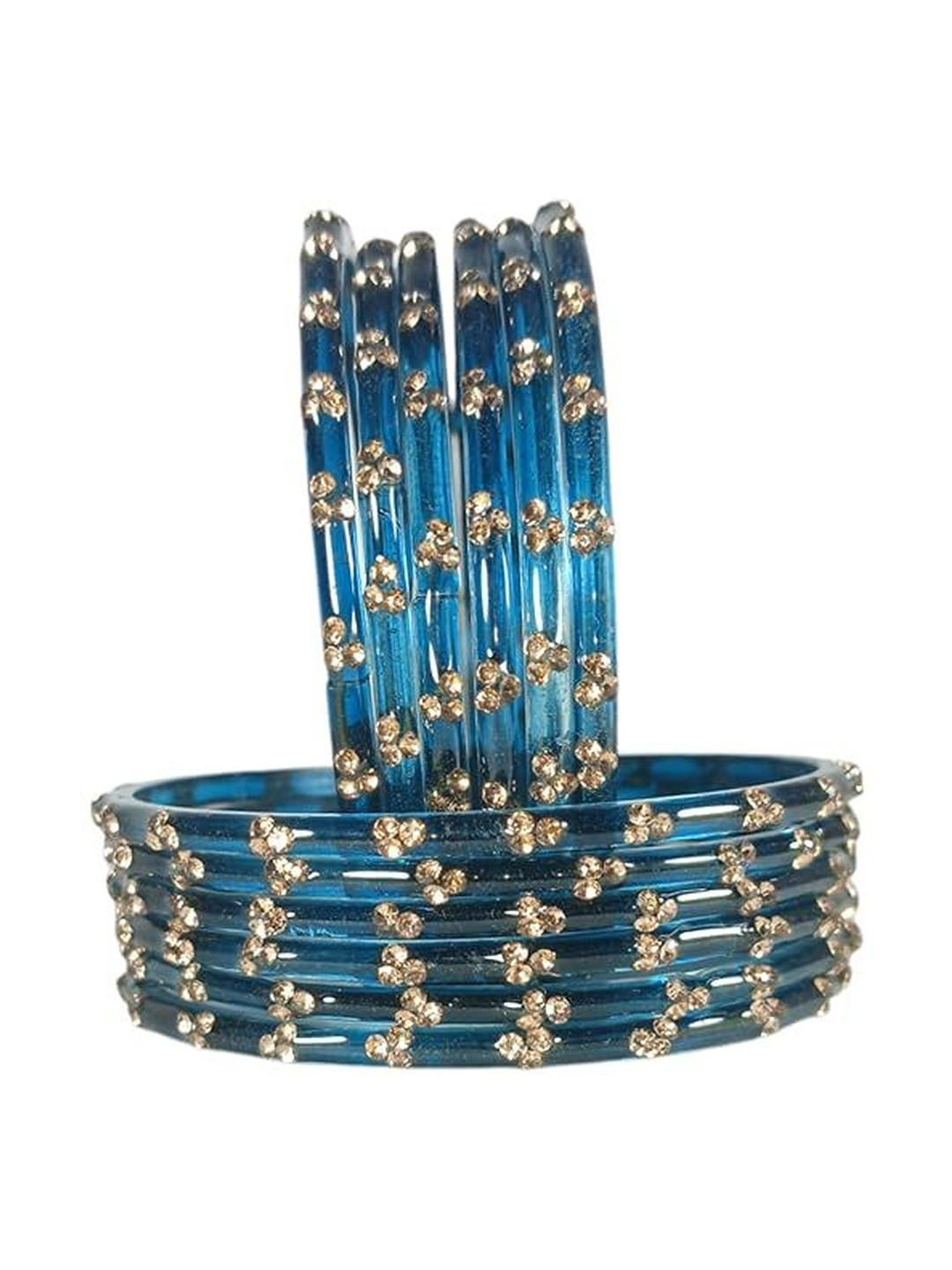 SD Star Lime Green Glass Artificial Stones & Beads Bangle