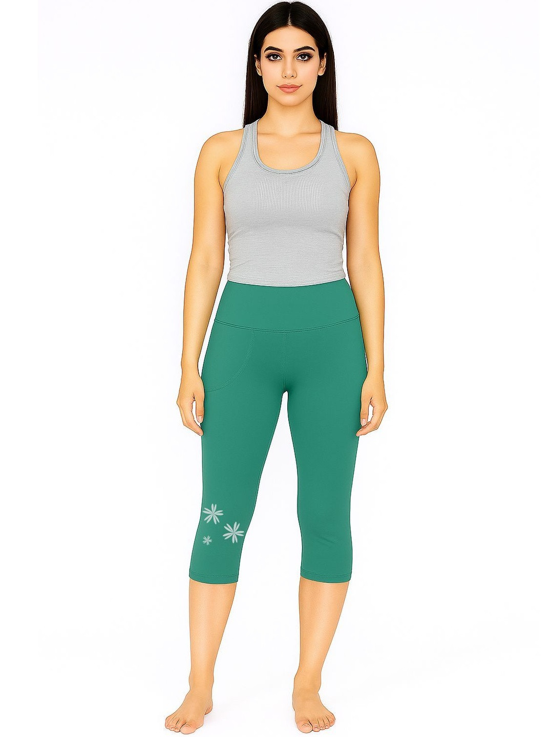 3Colors Women Flex Fit Active Wear Sports Capris
